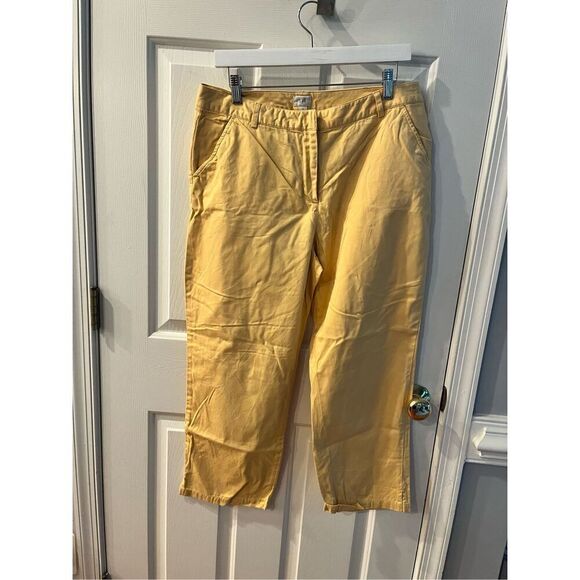 J. Jill Yellow Twill Ankle Pants sz 12 EUC - Picture 1 of 6